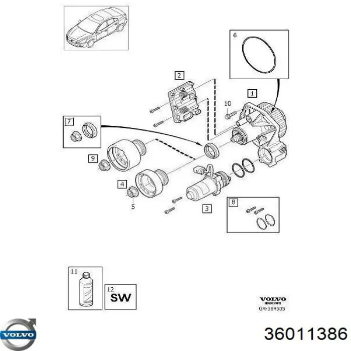  Volvo 36011386 ціна, від 2350.42 USD