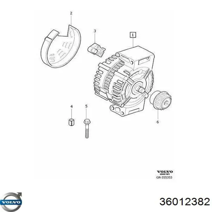 Генератор 36012382 Volvo