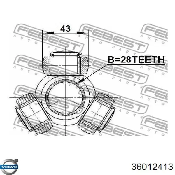 Купити 36012413 Volvo Піввісь права