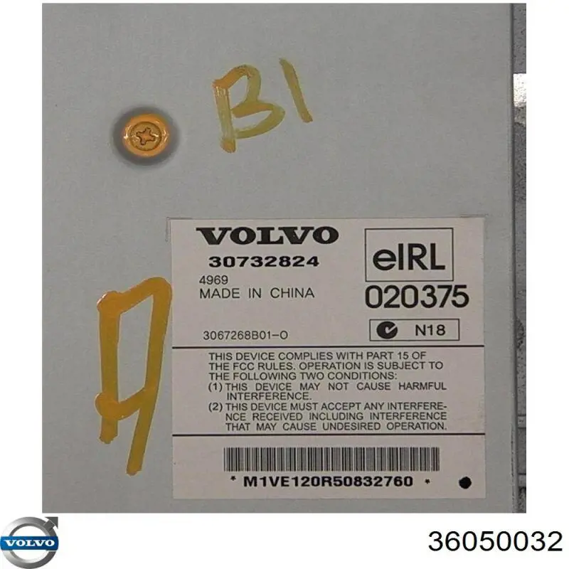  Volvo 36050032 ціна, від 570.54 USD