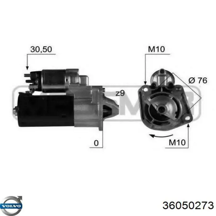 Стартер 36050273 Volvo