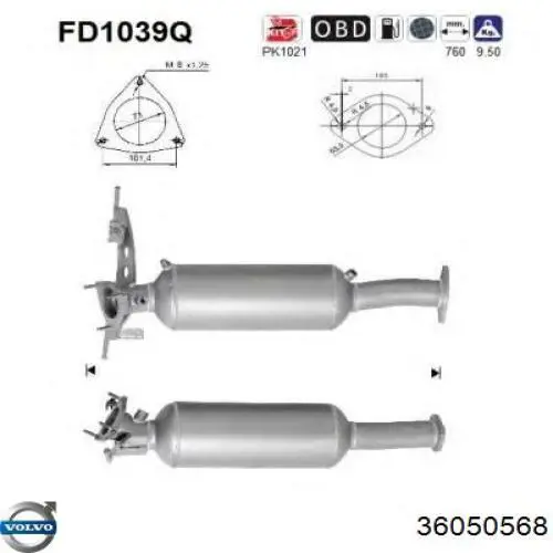 Фільтр системи відпрацьованих газів Bosal 095311 ціна, від 249.09 USD