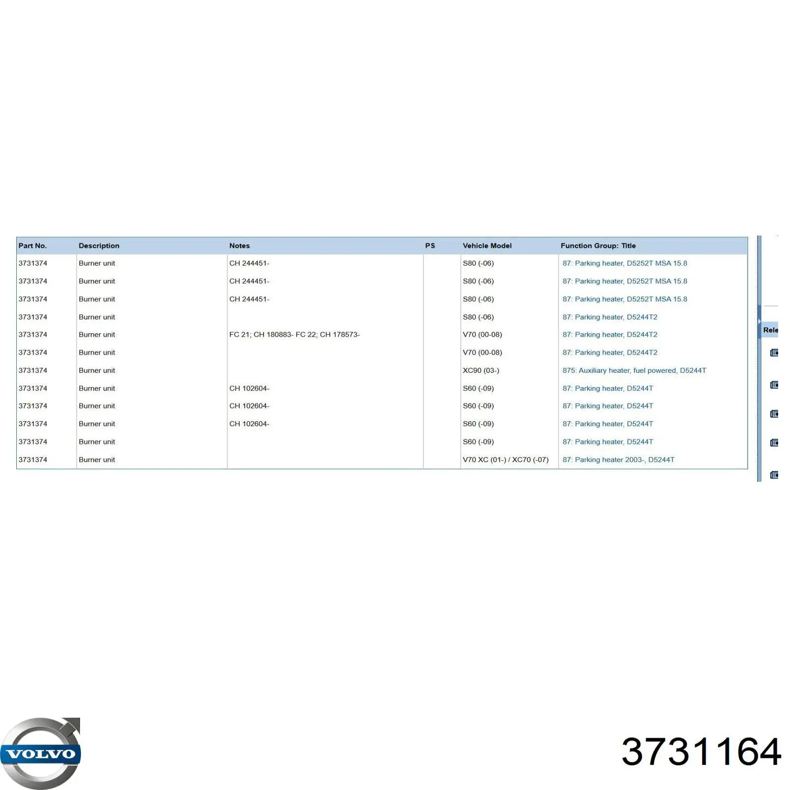 3731164 Volvo 