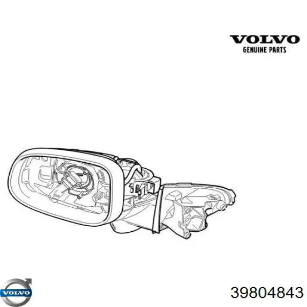 Купити 39804843 Volvo Накладка/кришка дзеркала заднього виду, ліва