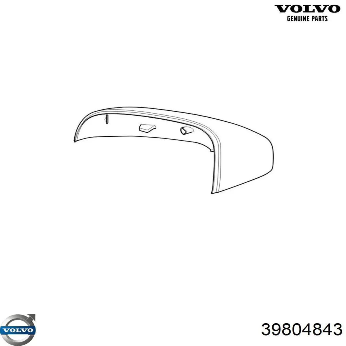 Накладка лівого бокового дзеркала Volvo 39804843 ціна, від 23.05 USD