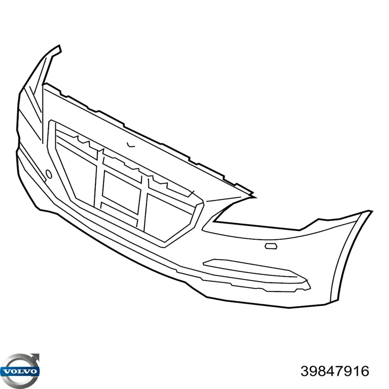 39847916 Volvo Сплитер переднього бампера