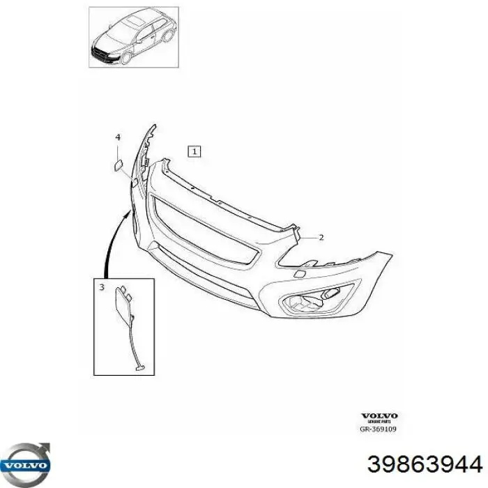 Volvo 39863944 ціна, від 20.29 USD