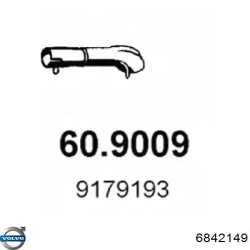 Насадка на глушник Volvo 31372154 ціна, від 99.10 USD