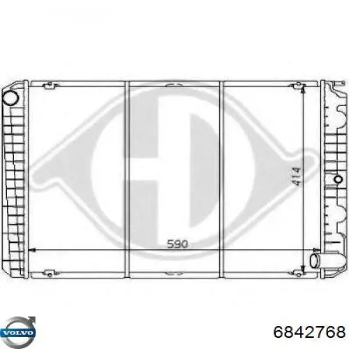 Купити 6842768 Volvo Радіатор двигуна