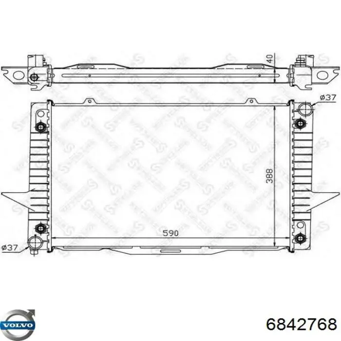 6842768 Volvo Радіатор охолодження двигуна