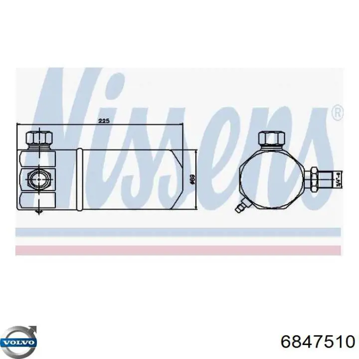 Ресивер-осушувач кондиціонера 6847510 Volvo