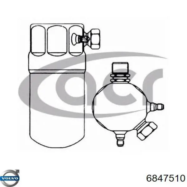 Ресивер-осушувач кондиціонера Volvo 6847510 ціна, від 32.47 USD