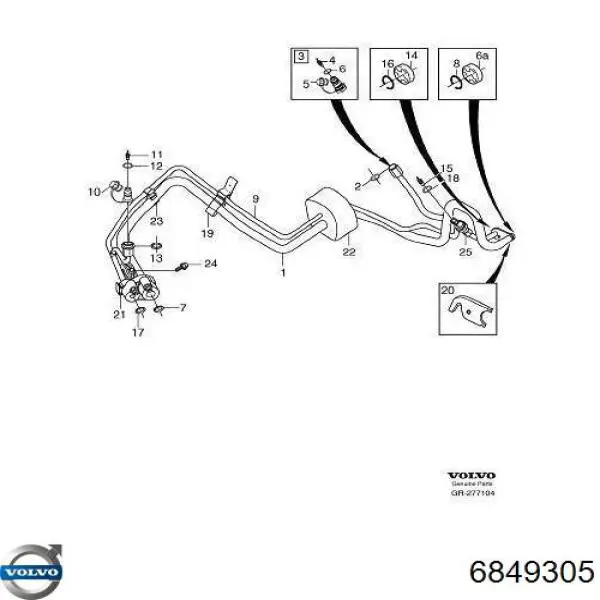 Купити 6849305 Volvo Клапан компресора кондиціонера