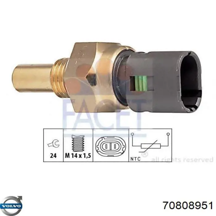 Купити 70808951 Volvo Датчик температури масла двигуна