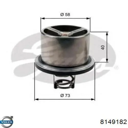 Купити 8149182 Volvo Термостат в корпусі