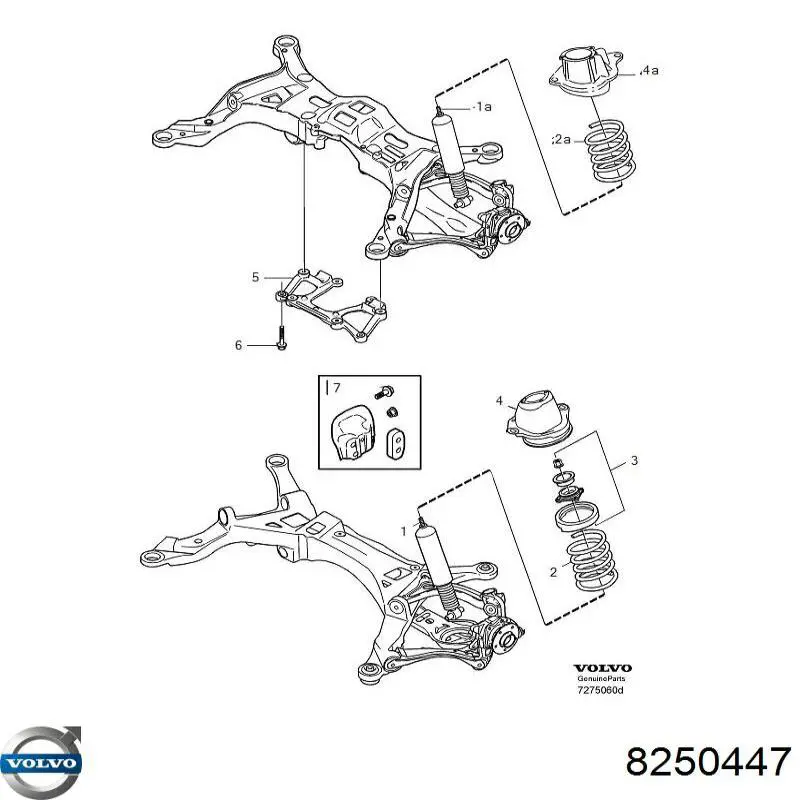 Подушка амортизатора заднього, лівого Volvo 8250447 ціна, від 36.64 USD