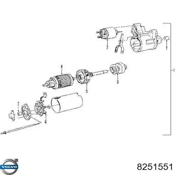 Стартер Volvo 8251551 ціна, від 56.24 USD