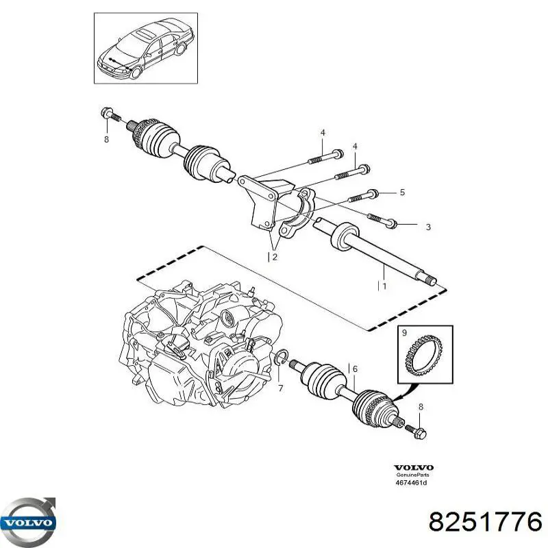  Volvo 8603877 ціна, від 967.77 USD