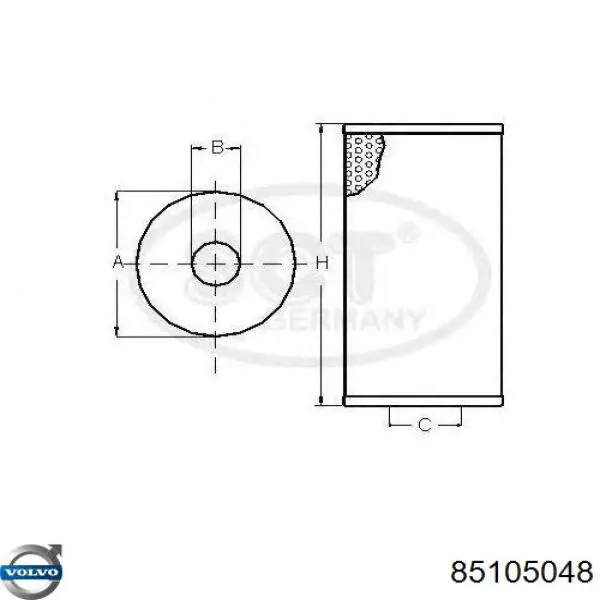 Фільтр АКПП 85105048 Volvo