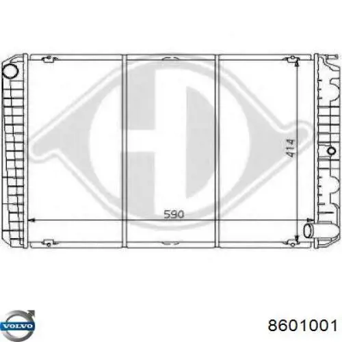 Купити 8601001 Volvo Радіатор двигуна