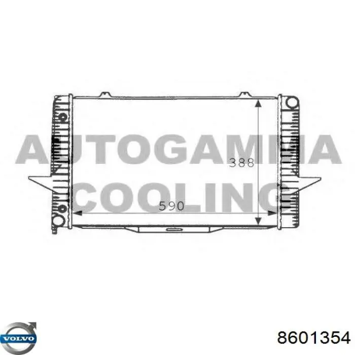 8601354 Volvo радіатор охолодження двигуна