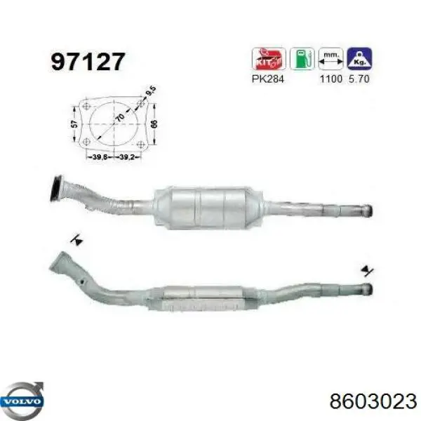 Купити 8603023 Volvo Перетворювач відпрацьованих газів
