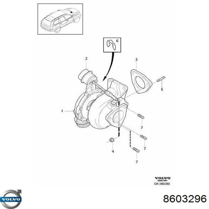Турбіна 8603296 Volvo