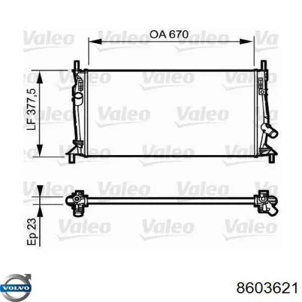 Радіатор основний Volvo 8603621 ціна, від 59.89 USD