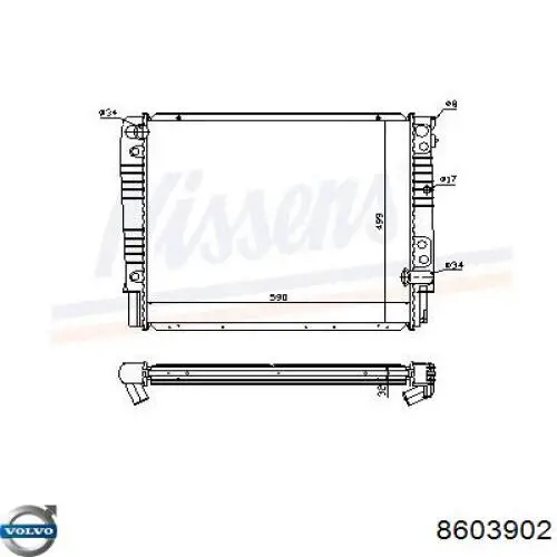 Радіатор основний Volvo 8603902 ціна, від 161.05 USD