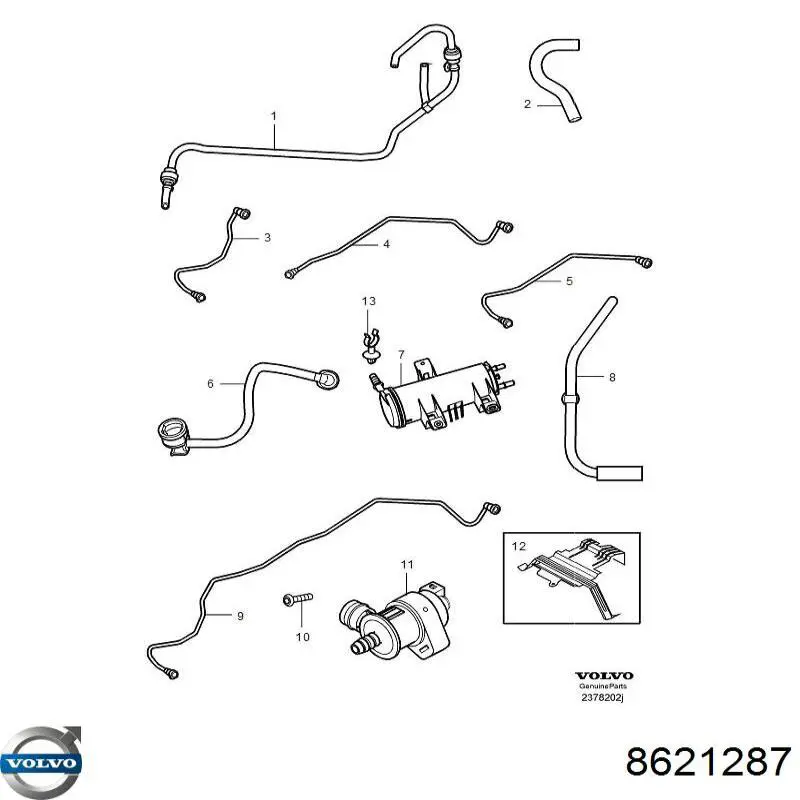  Volvo 8621287 ціна, від 31.67 USD
