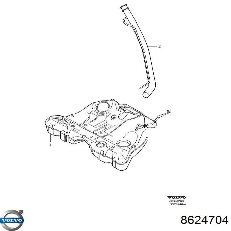  Volvo 8624704 ціна, від 70.62 USD