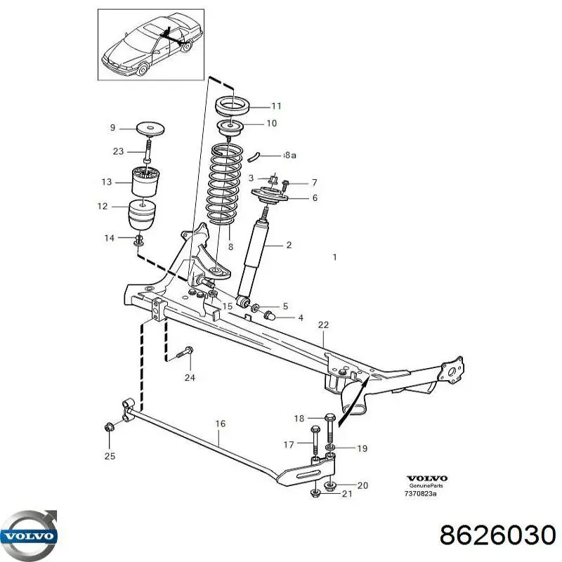 8626030 Volvo Амортизатори задні