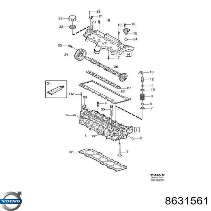 Купити 8631561 Volvo Сальник распредвала