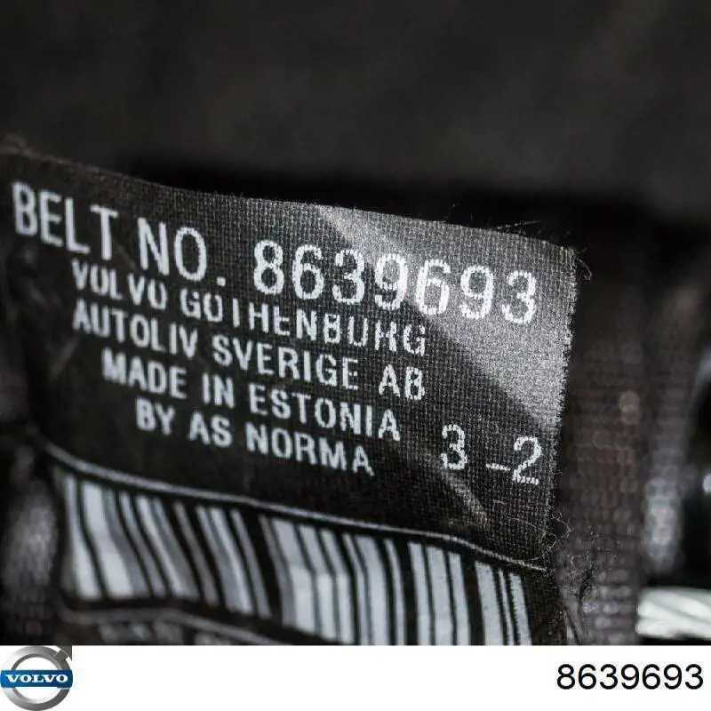 Пасок безпеки передній лівий Volvo 8639693 ціна, від 50.68 USD