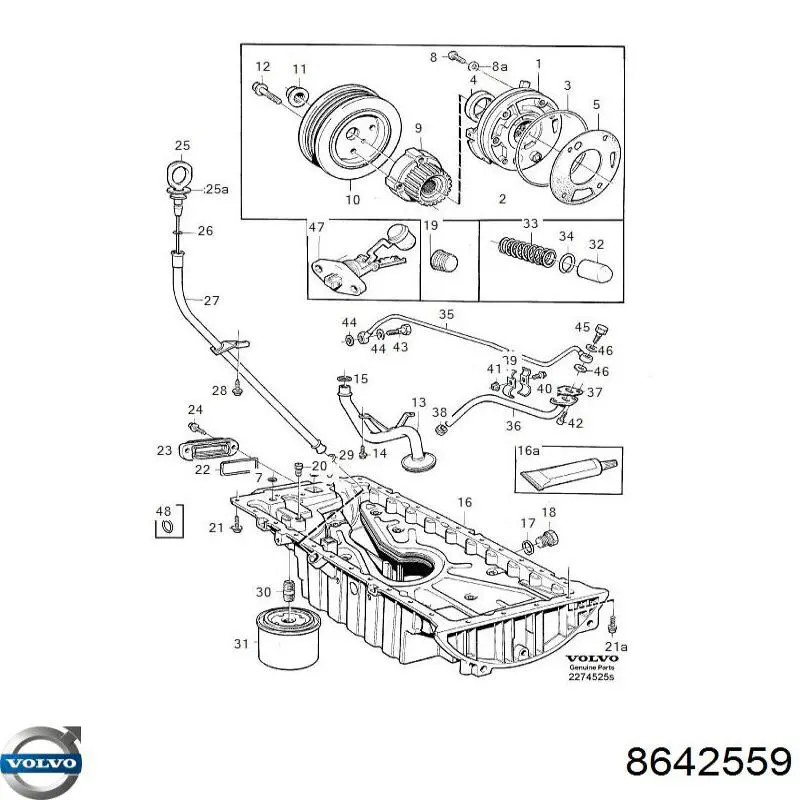 Сальник коленвала двигуна, передній Volvo 8642559 ціна, від 6.26 USD
