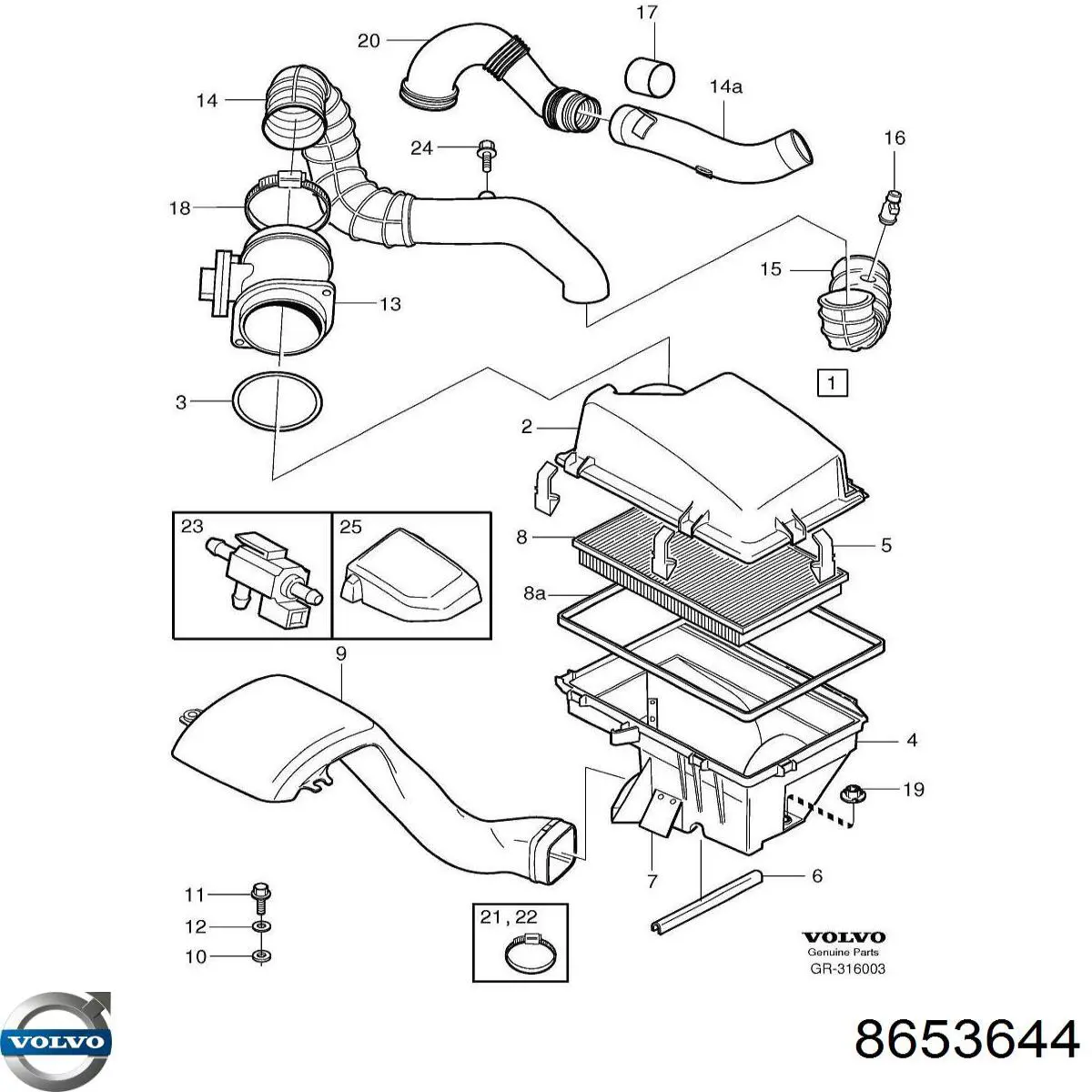  Volvo 9445831 ціна, від 31.44 USD