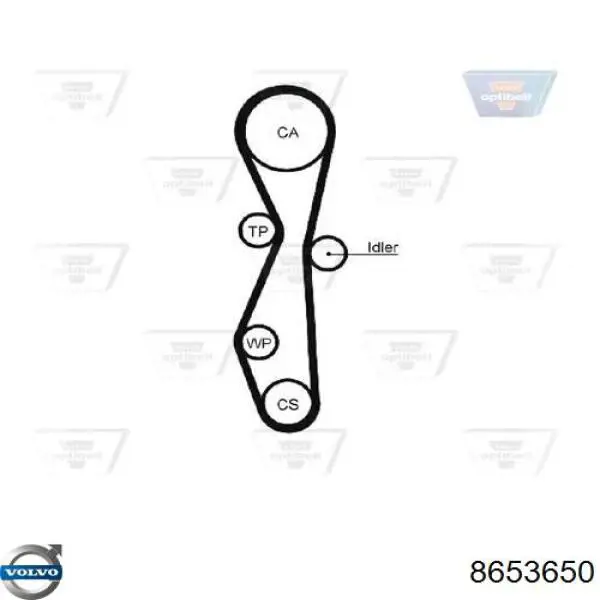Купити 8653650 Volvo Ремінь газорозподільного механізму