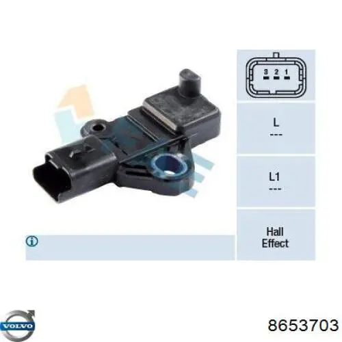 Купити 8653703 Volvo Датчик положення (оборотів) коленвалу