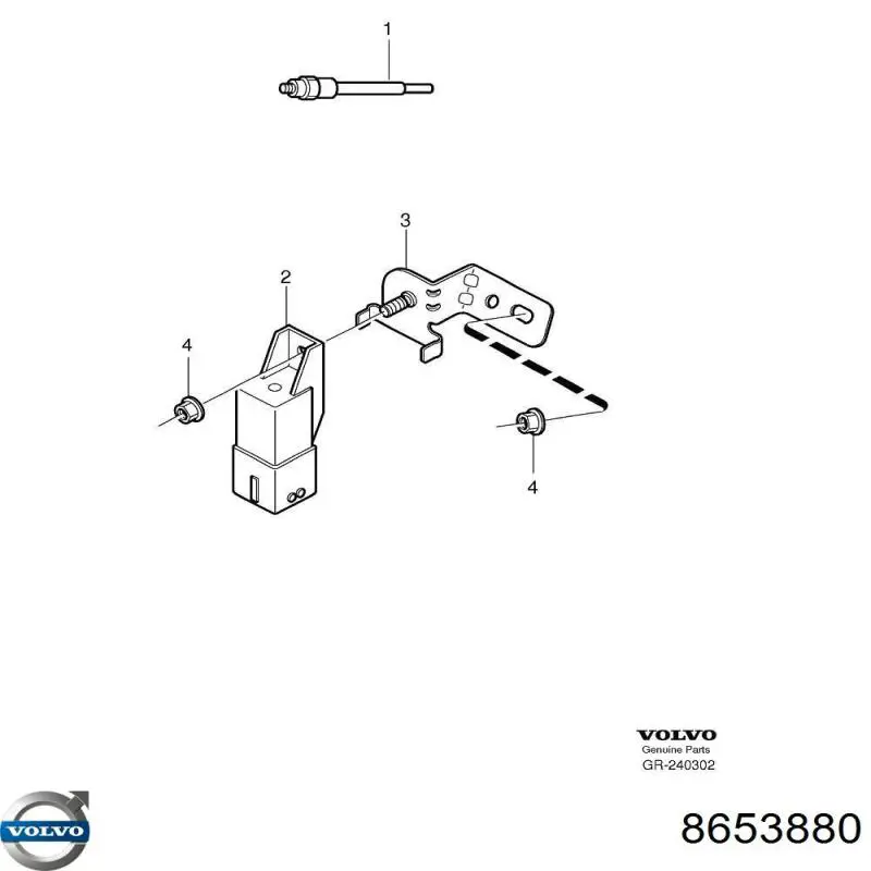 Купити 8653880 Volvo Свічка накалу