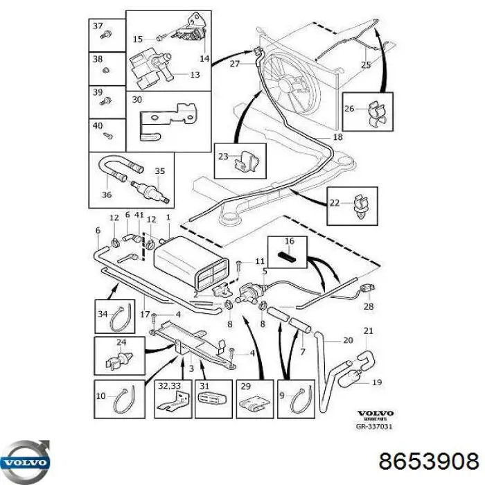 Купити 8653908 Volvo Клапан системи вентиляції паливного бака