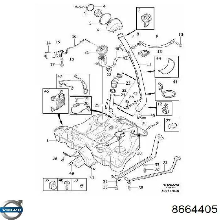  Volvo 8664405 ціна, від 30.97 USD