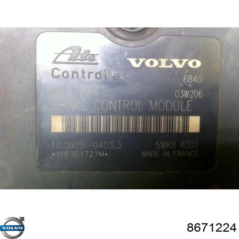 Блок АБС гідравлічний Volvo 8671224 ціна, від 84.73 USD