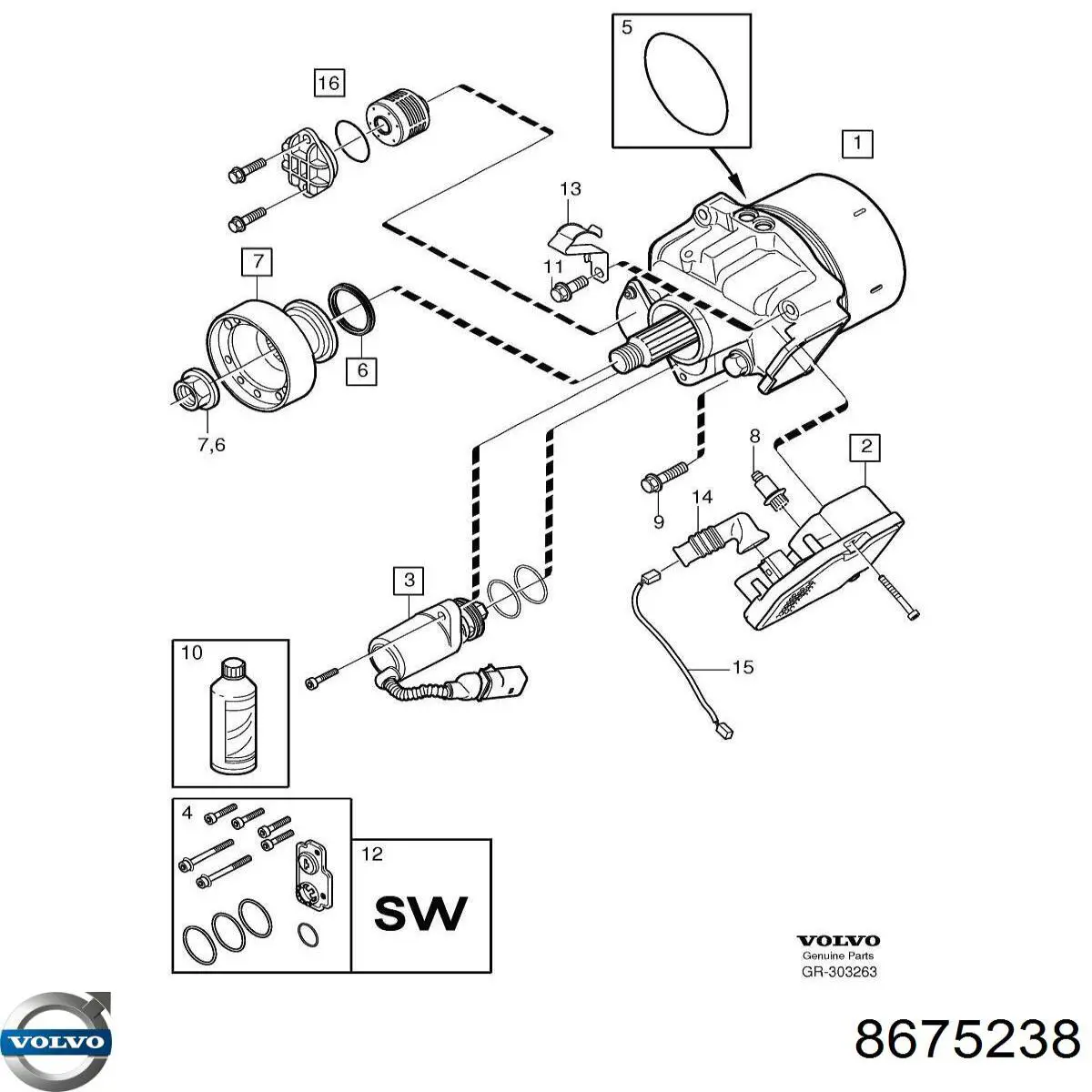 Купити 8675238 Volvo Сальник хвостовика