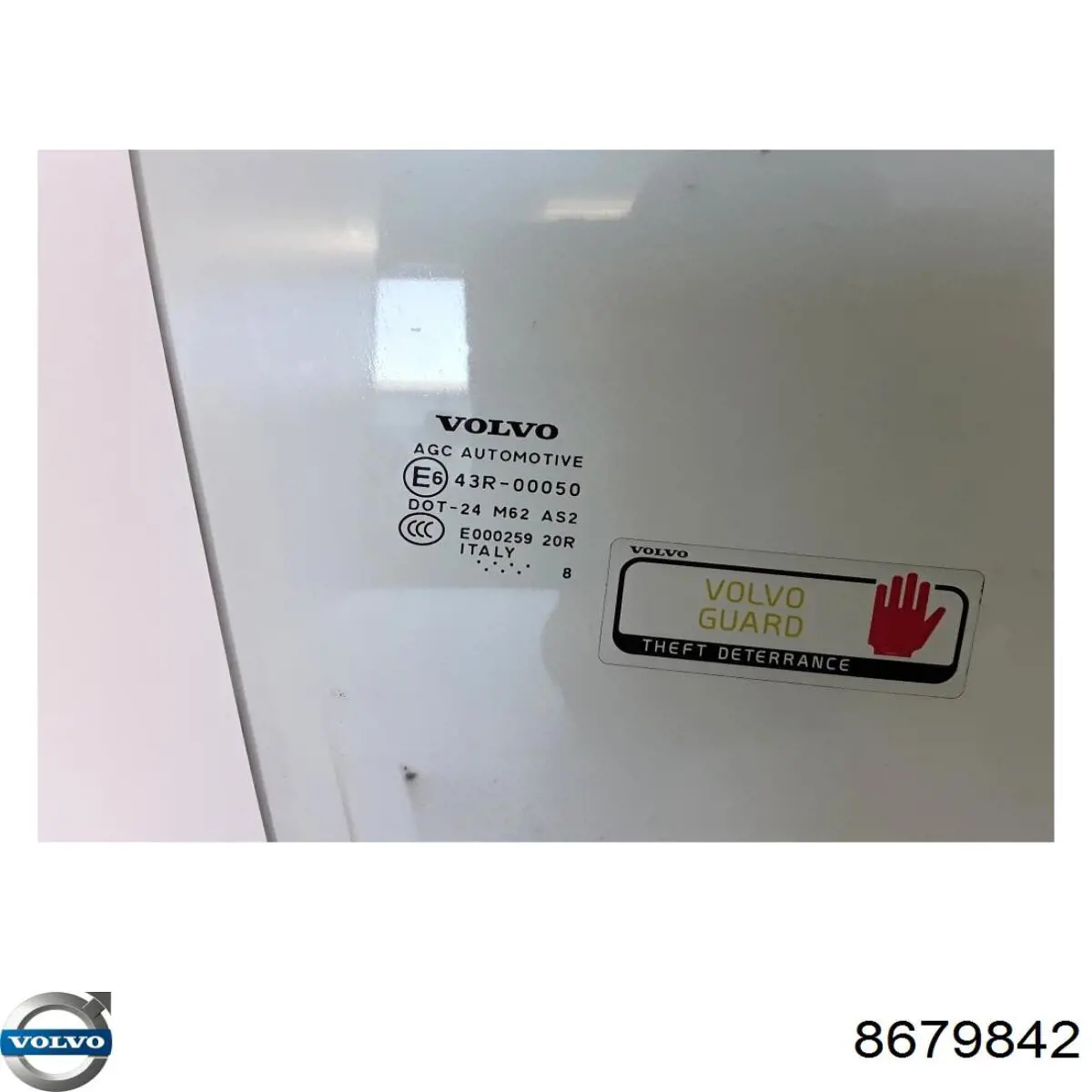 8679842 Volvo Скло пасажирських дверей