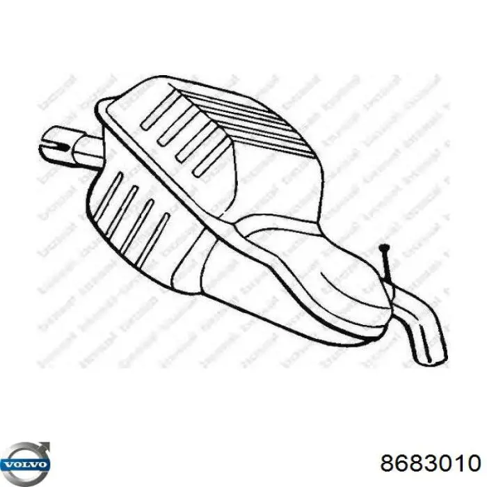8683010 Volvo Глушник, задня частина