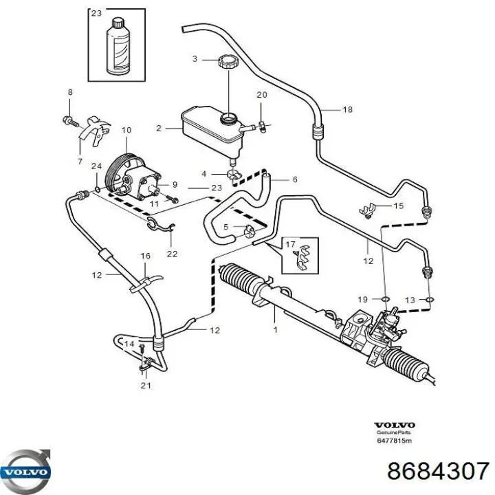 Управління рульове в зборі Volvo 8684307 ціна, від 240.71 USD