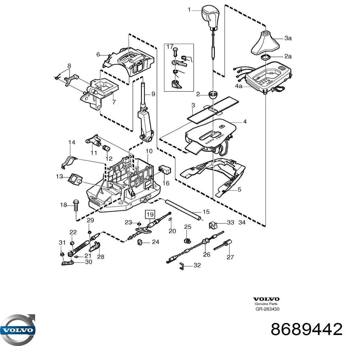 Трос перемикання передач, здвоєний Volvo 8689442 ціна, від 99.09 USD