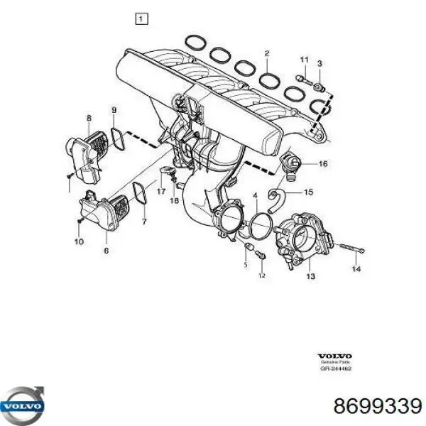 MAP сенсор Volvo 8699339 ціна, від 86.31 USD