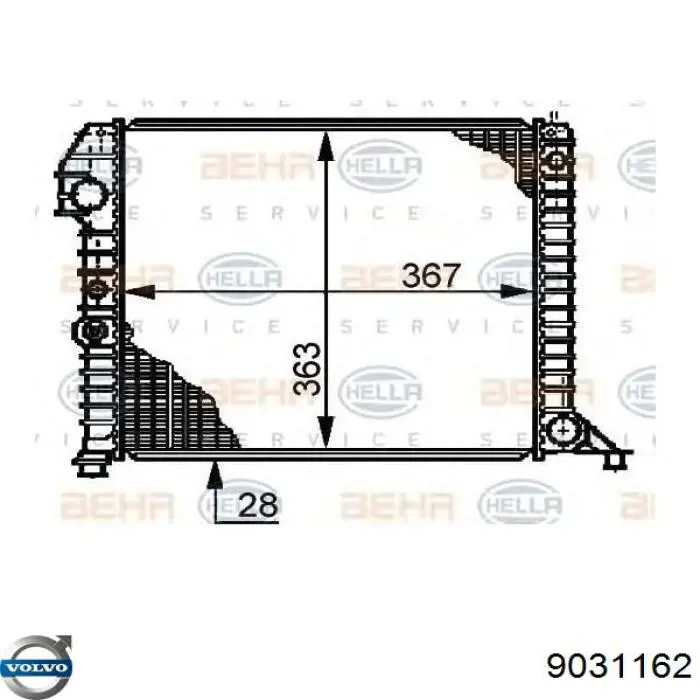 Купити 9031162 Volvo Радіатор двигуна