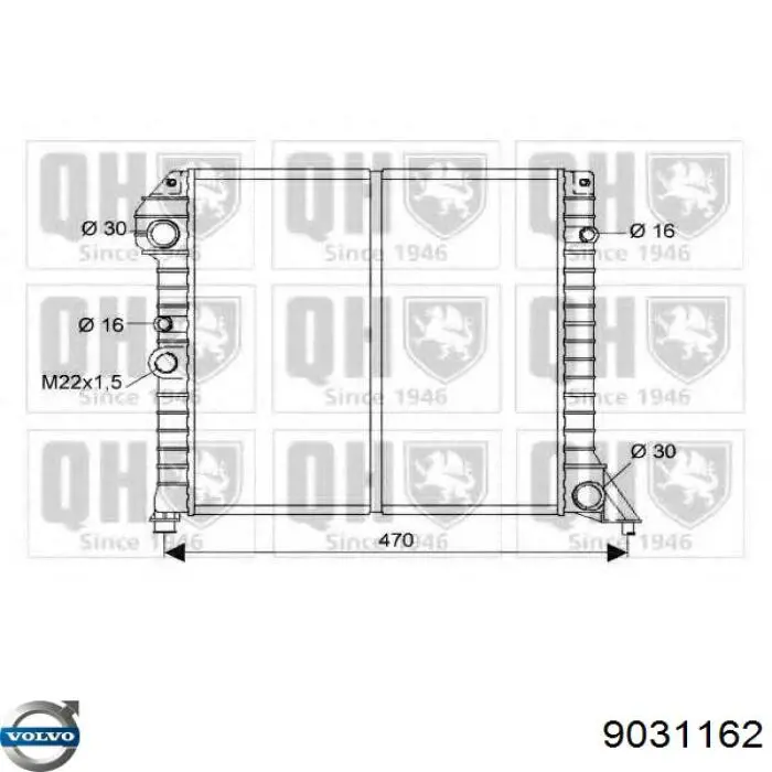 Радіатор основний Volvo 9031162 ціна, від 119.31 USD